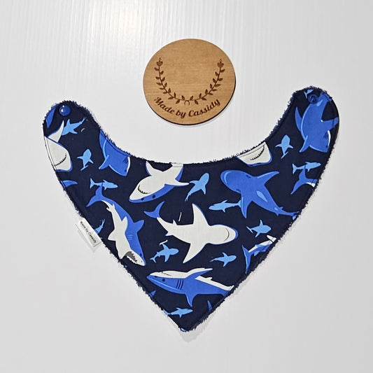 Bandana Bib - 6-12 months - Sharks