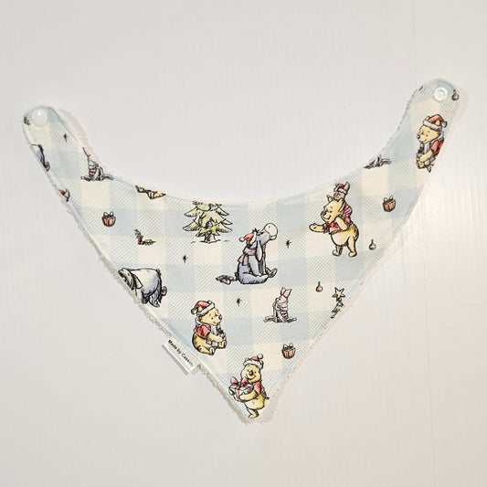 Bandana Bib -  Christmas - Winnie the Pooh Checks