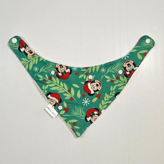 Bandana Bib -  Christmas - Mickey Heads